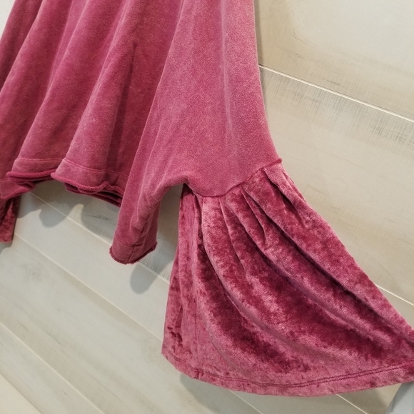 {M} Free People Sleeves Glorious Sleeves Velvet Sleeves on Sweatshirt Body - Picture 5 of 11